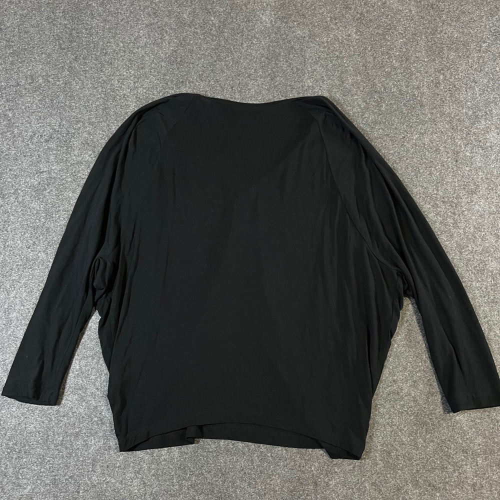 Vince Black Micromodal V-Neck Dolman Sleeve Top Small Minimalist Designer - Picture 2 of 12